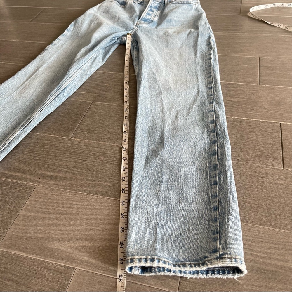 Abercrombie Fitch Curve Love High Rise Dad Jeans Size 24 00 S Medium Light Wash - Picture 16 of 16